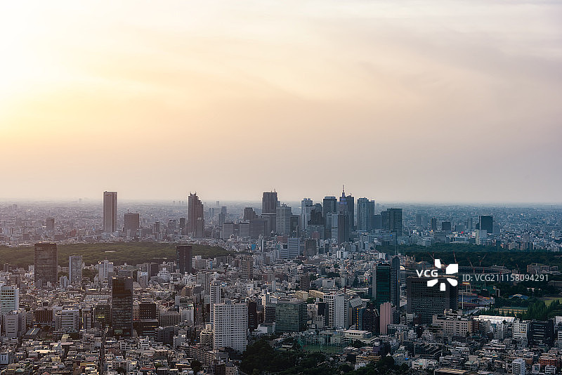 日本东京城市天际线高视角图片素材