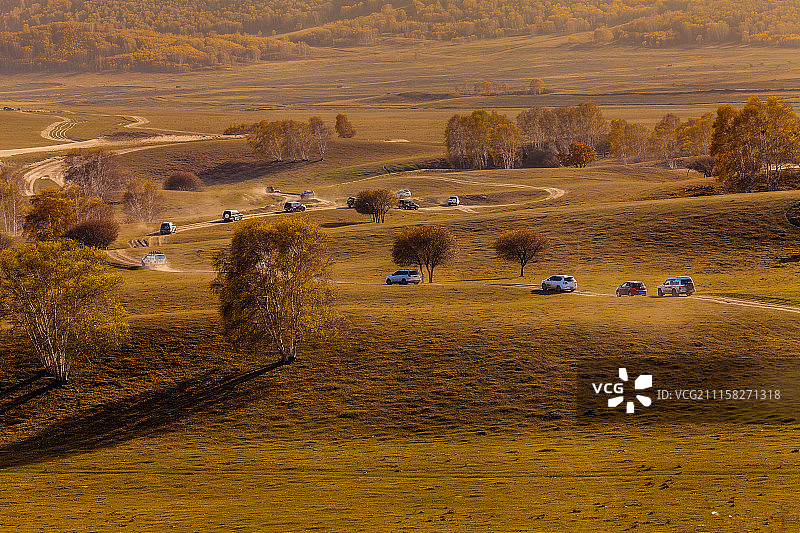 中国内蒙古乌兰布统坝上草原秋季田园风光图片素材