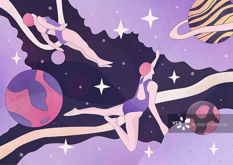 梦境中漂浮图片素材