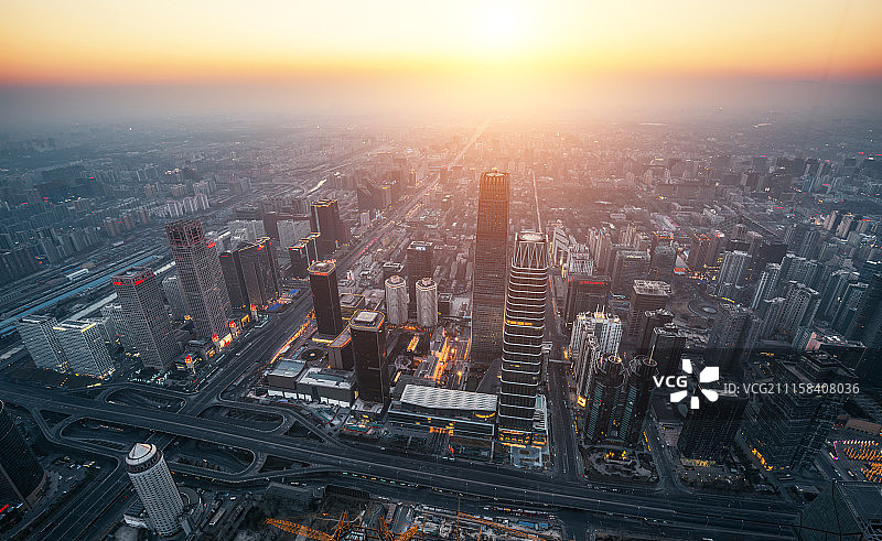 北京CBD城市风光图片素材