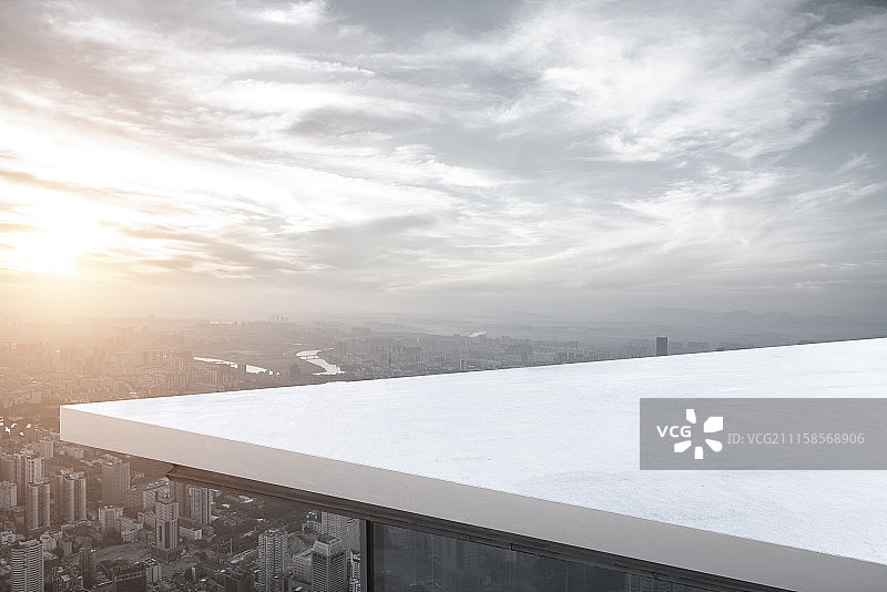 城市天台景观图片素材