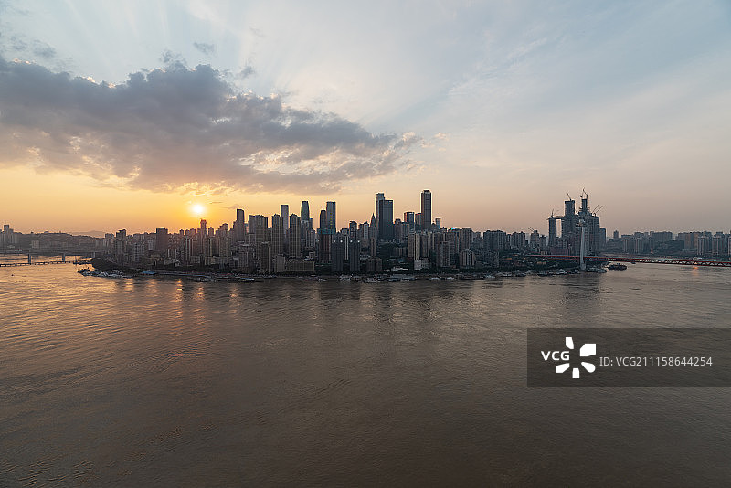 重庆南滨路日落图片素材