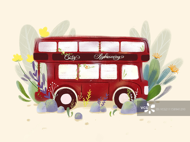 双层巴士图片素材