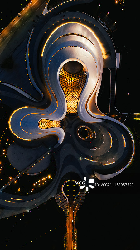 哈尔滨大剧院航拍图片素材