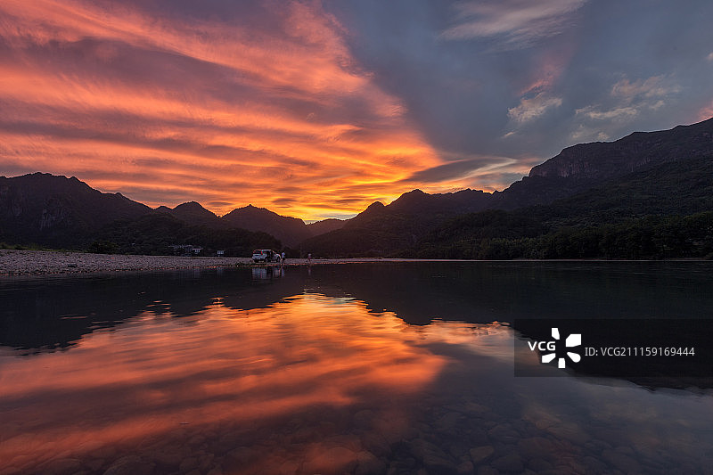 楠溪江日落2图片素材