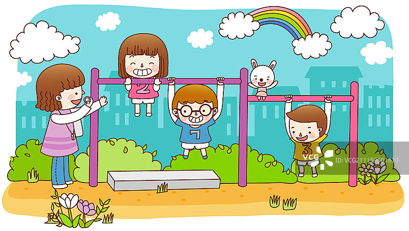 以儿童教育为主题的矢量插图图片素材