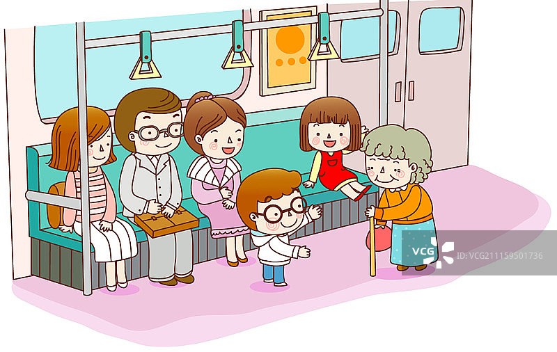 以儿童教育为主题的矢量插图图片素材