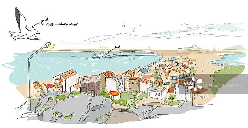 世界地标绘画图片素材