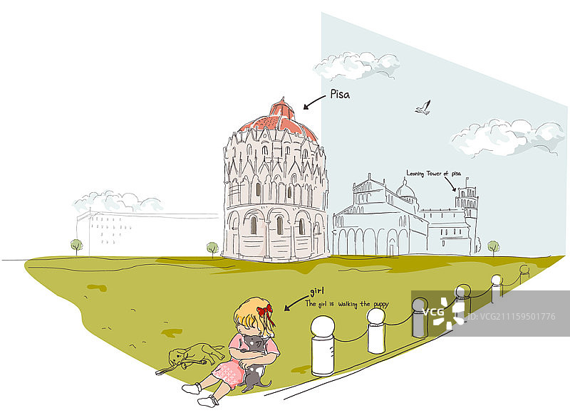 世界地标绘画图片素材