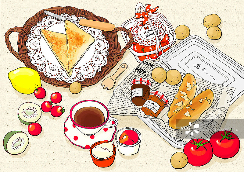 食物概念插画图片素材