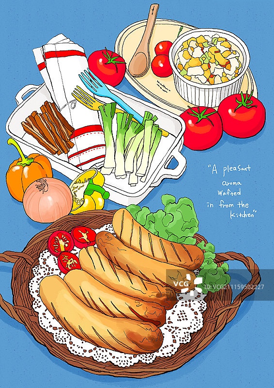 食物概念插画图片素材