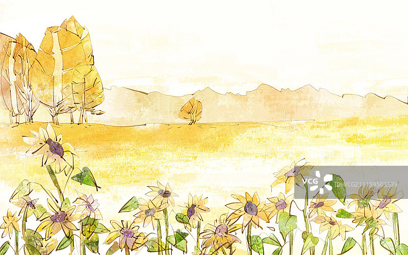 秋天的插图图片素材