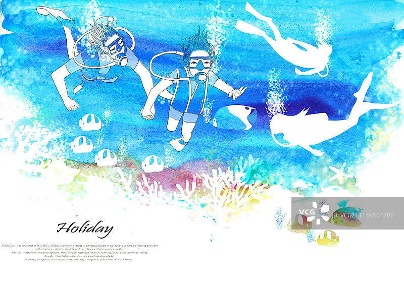 夏季旅行概念插画图片素材