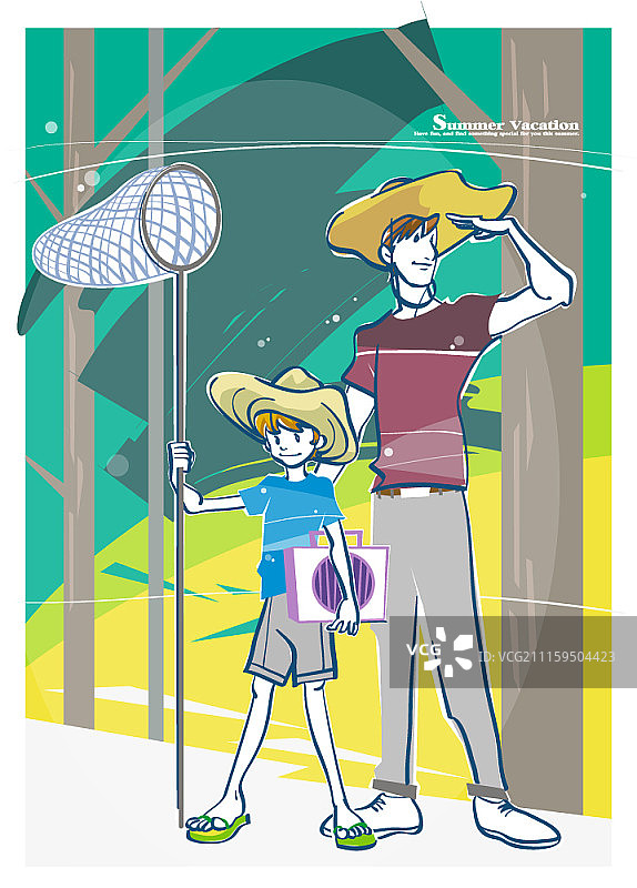 夏季主题矢量插画图片素材