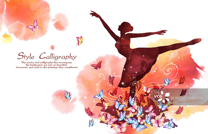 女人剪影插画图片素材