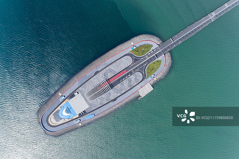 港珠澳大桥西人工岛图片素材