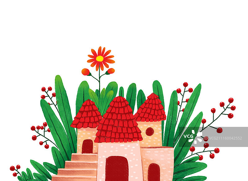 唯美背景元素组图共3000多幅-花园城堡图片素材