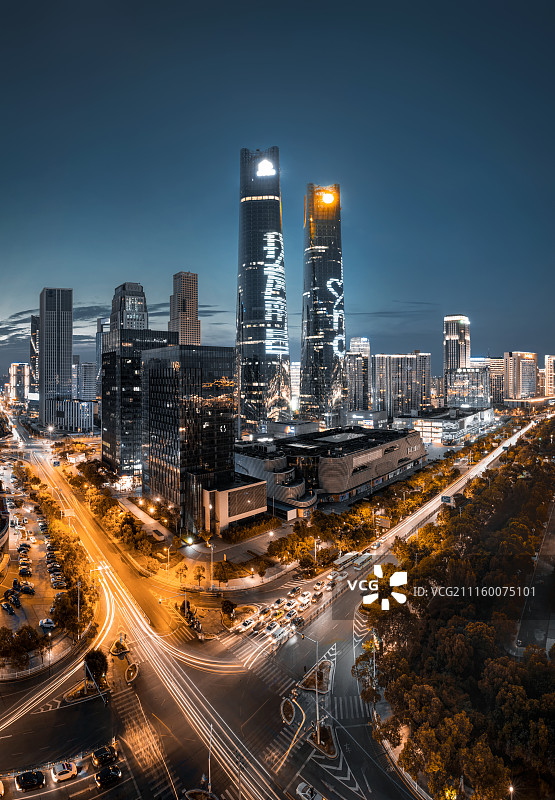 南昌红谷滩绿地双子塔图片素材