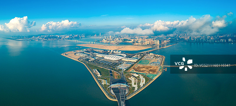 港珠澳大桥人工岛图片素材