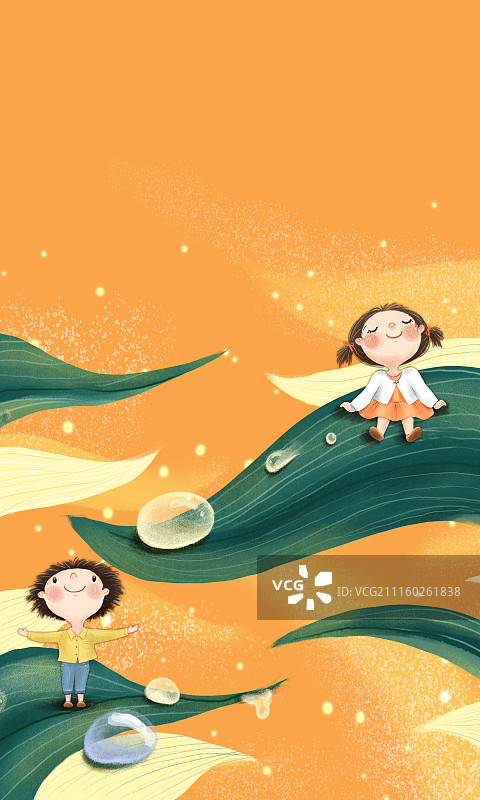 金秋白露的童年（竖版）图片素材