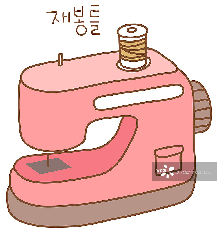 白色背景上的缝纫机图标图片素材