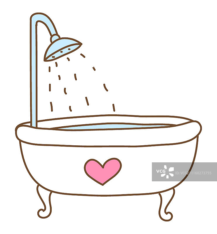 浴图标孤立的白色背景图片素材