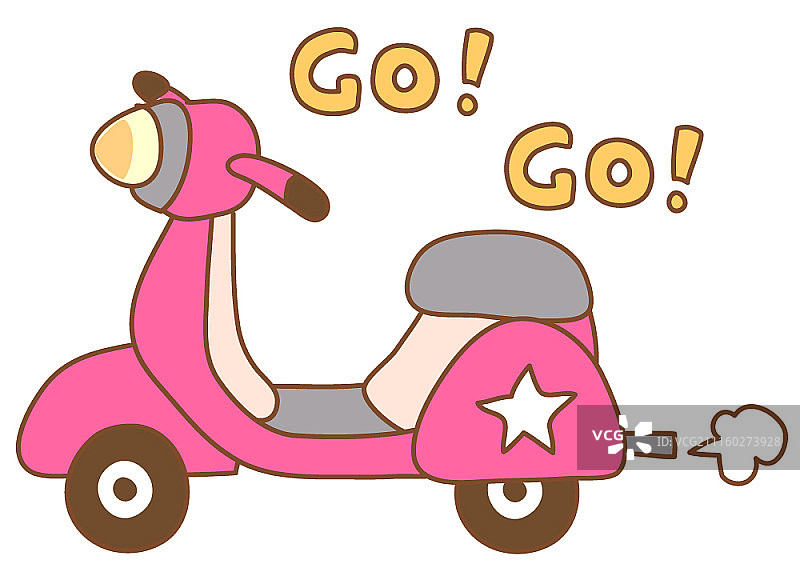 白色背景上的滑板车图标图片素材