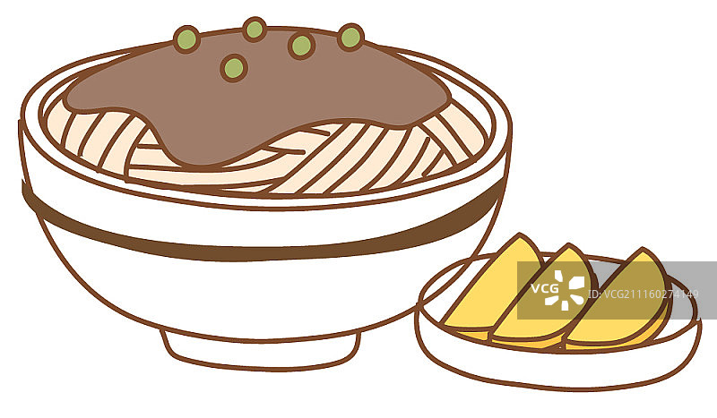 白色背景上的黑色面条图标图片素材