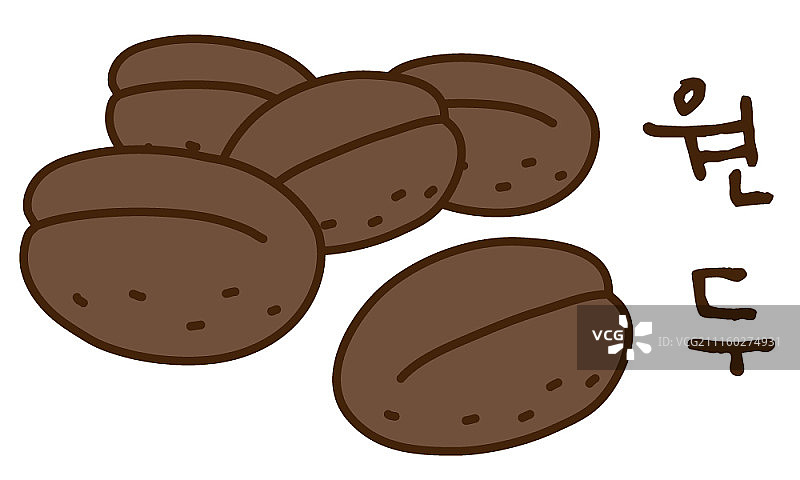咖啡豆矢量插画图片素材