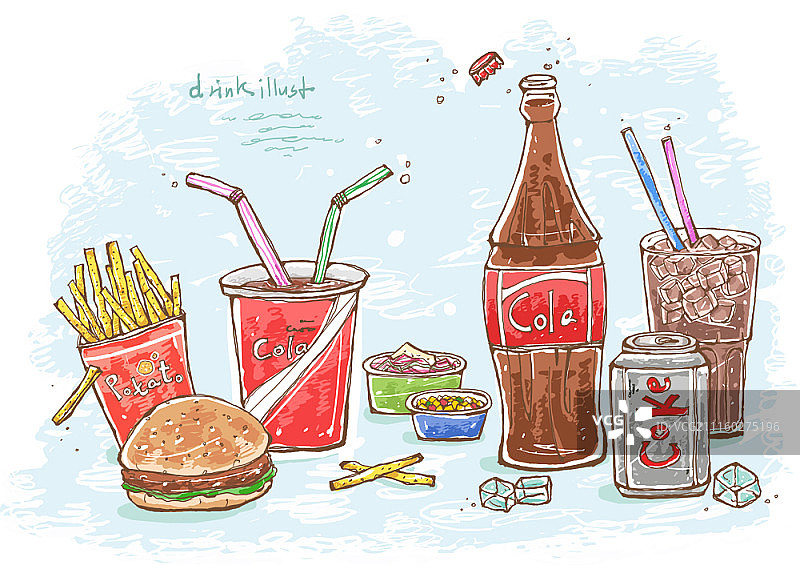 饮品插画图片素材