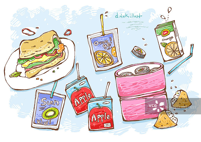 饮品插画图片素材