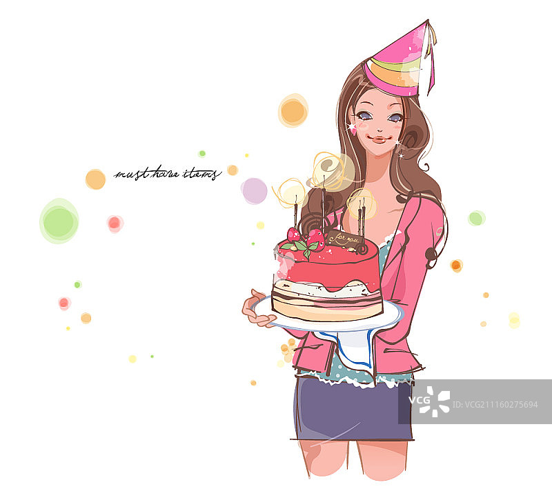 女士生活方式与购物主题矢量插画图片素材