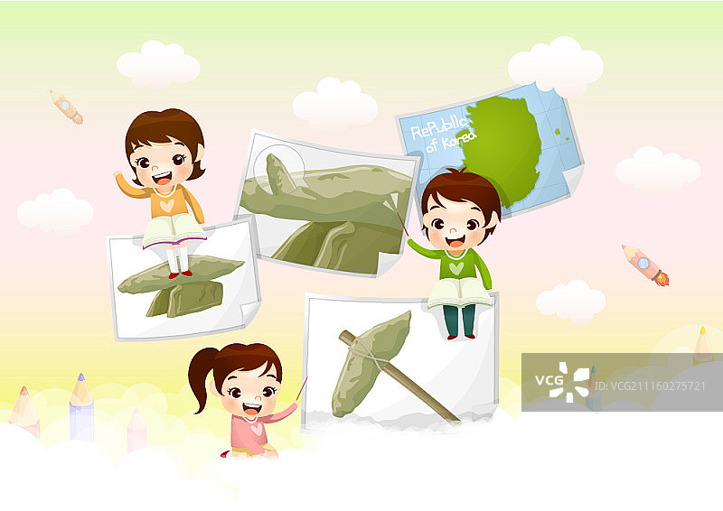 世界历史教育主题矢量插画图片素材