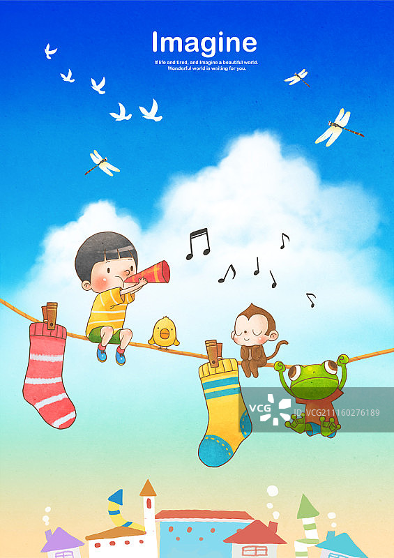 儿童的想象力图片素材