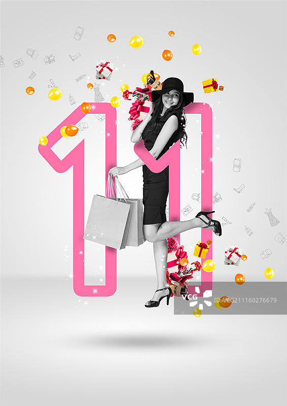 购物主题合成图图片素材