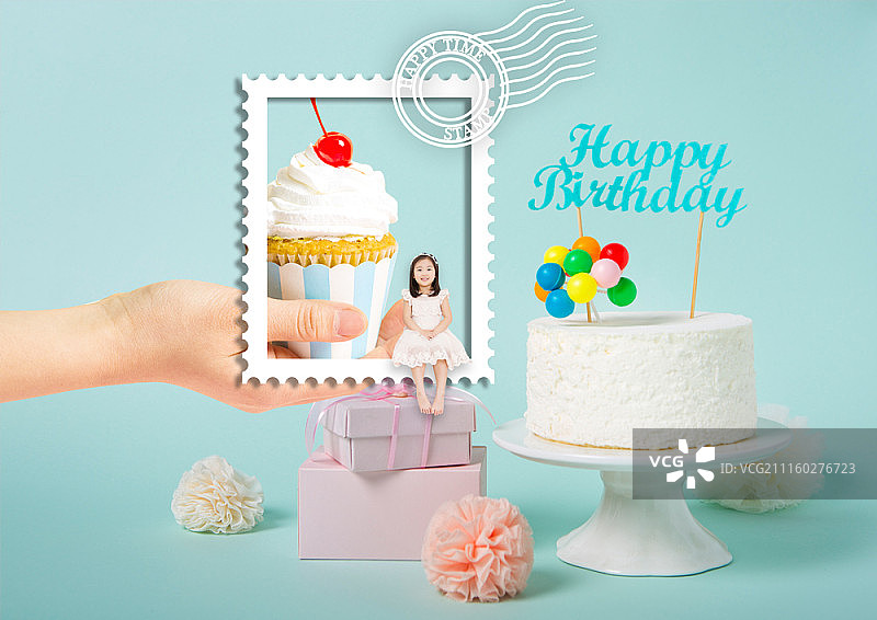 生日快乐合成图图片素材