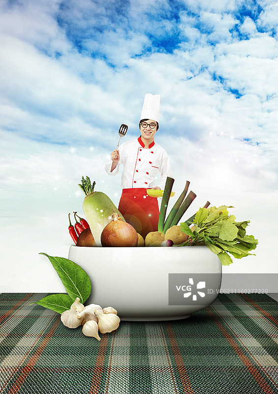 有机食品概念合成图图片素材