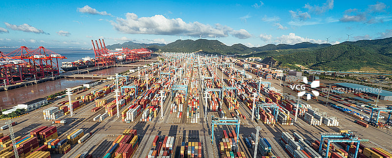 宁波北仑港商用码头图片素材