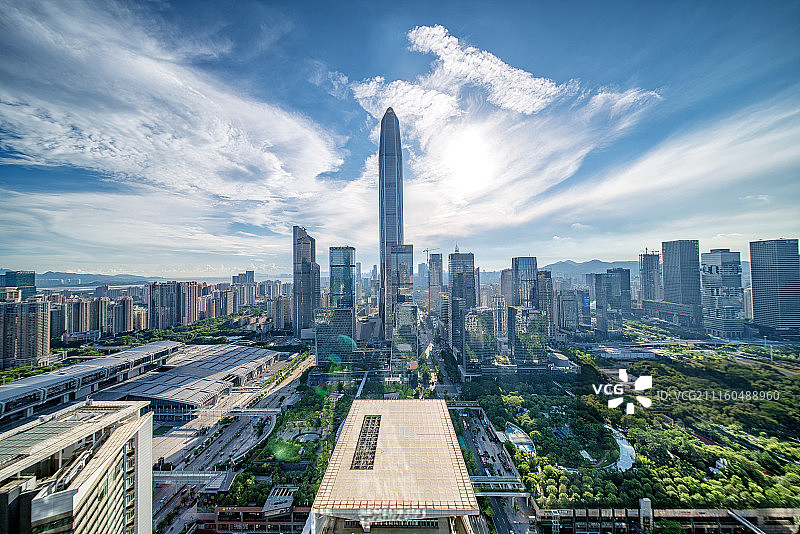 深圳城市天际线图片素材