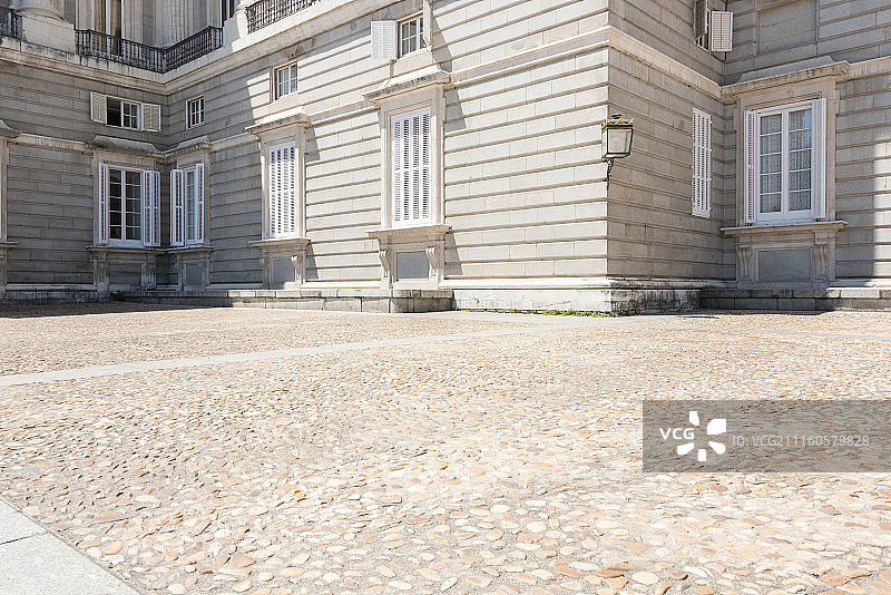 欧洲古典风格建筑及广场空地背景图图片素材