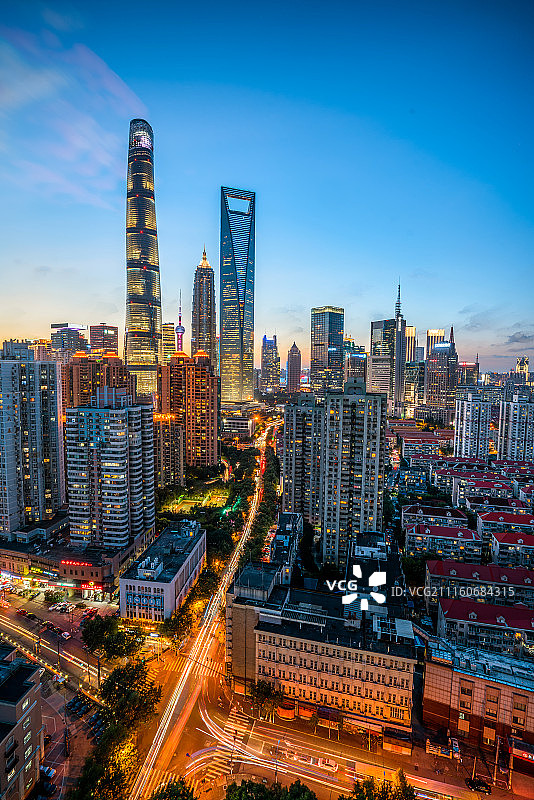 上海陆家嘴城市风光图片素材