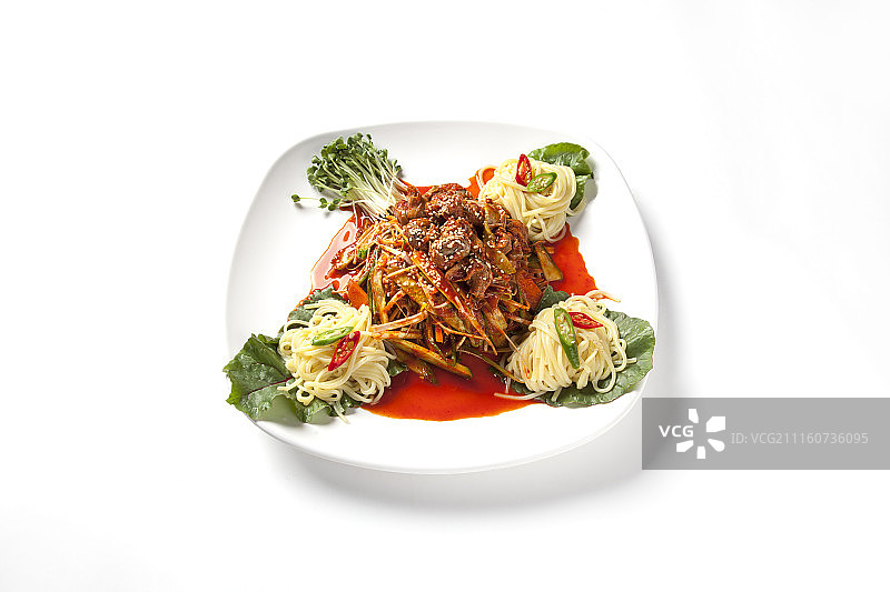 韩式辣炒海螺图片素材