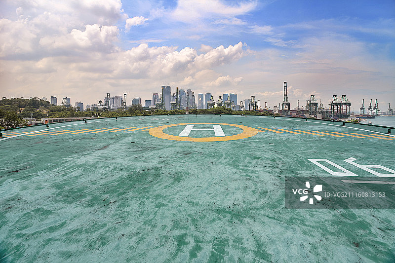 现代城市屋顶停机坪图片素材