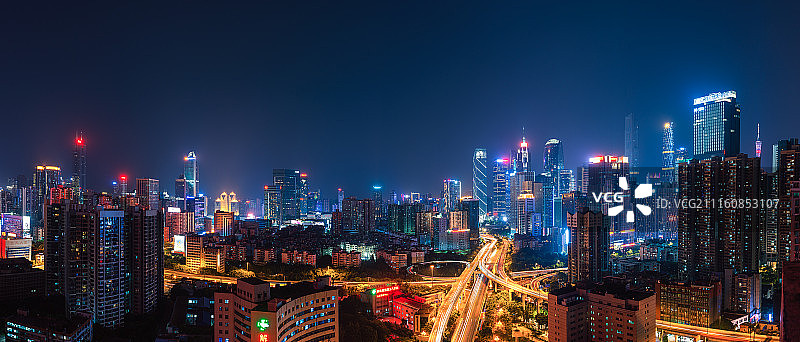 广州天河东西方向视角图片素材