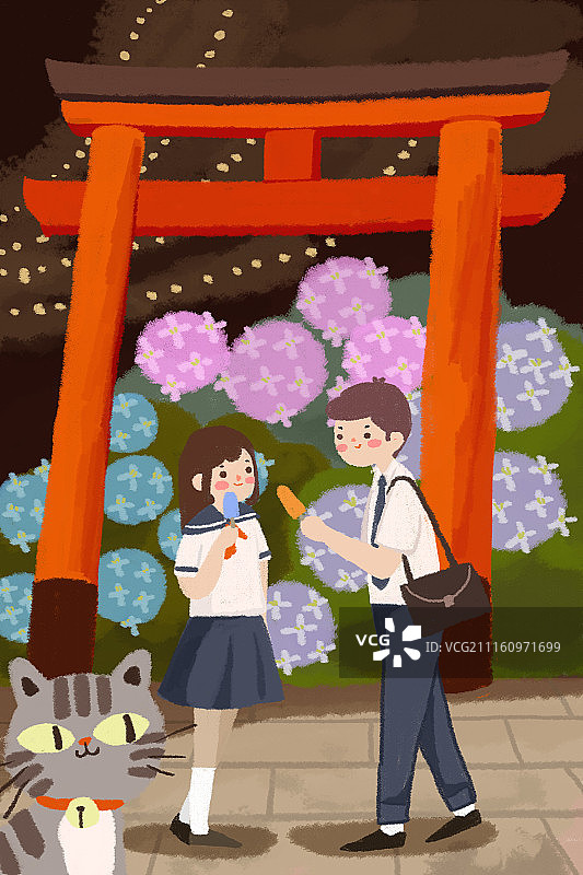 夏日夜图片素材