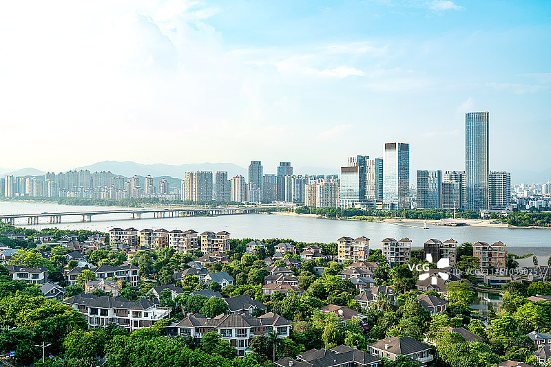 中国福州滨水城市景观图片素材