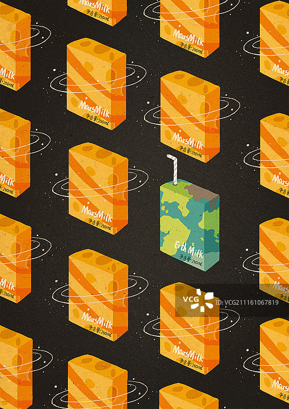 地球牛奶盒图片素材