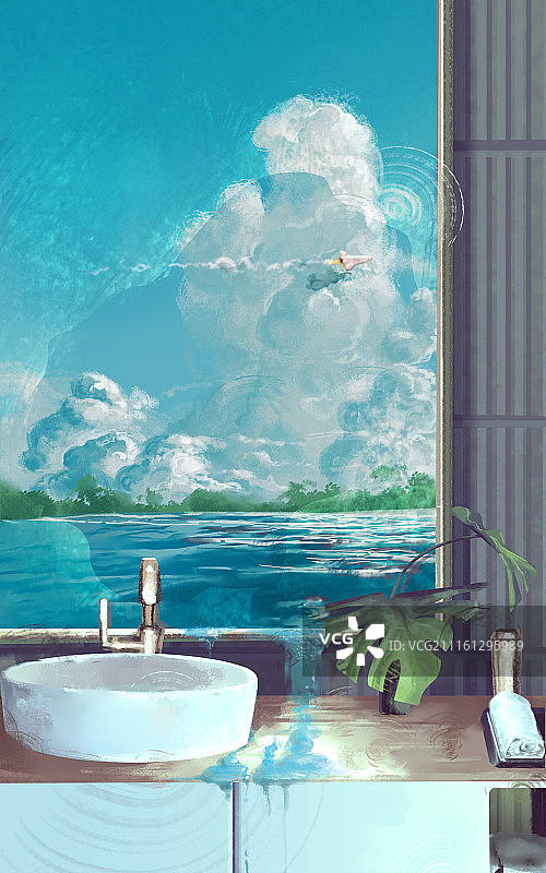 镜子里的世界图片素材