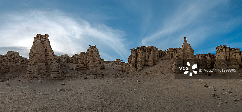 新疆罗布泊雅丹结构地貌-4图片素材