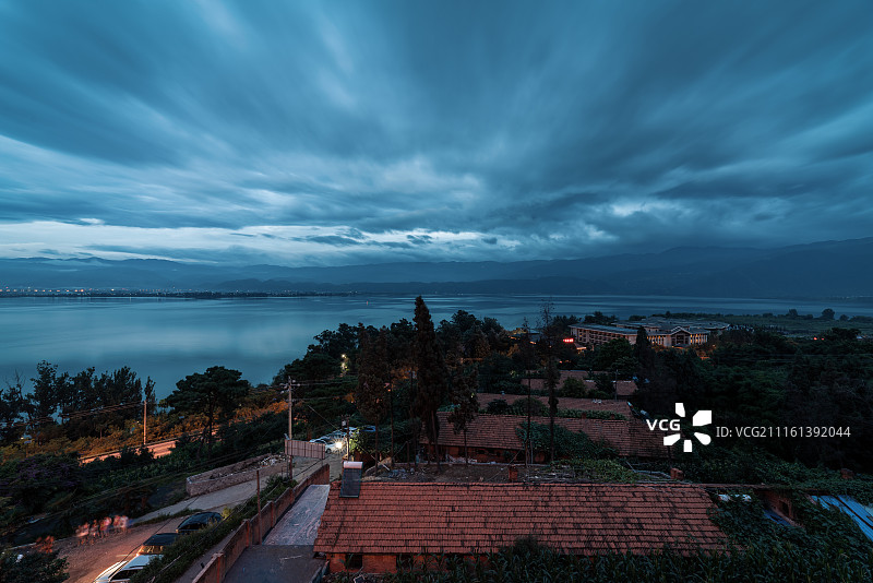 邛海城市天际线图片素材